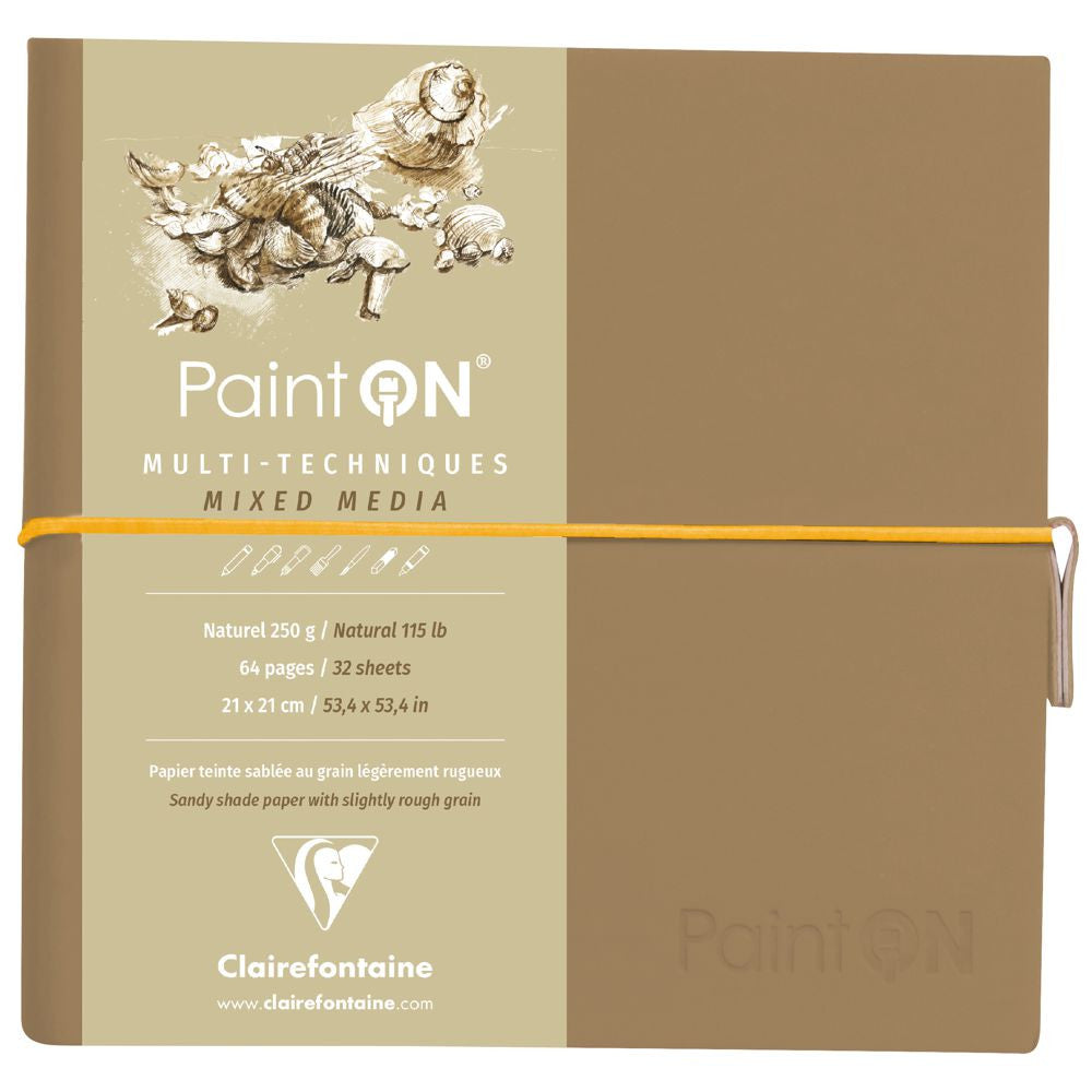 Bloco de Papel Cor Natural Paint On Clairefontaine Multi-Técnica 250g/m² 19x19cm